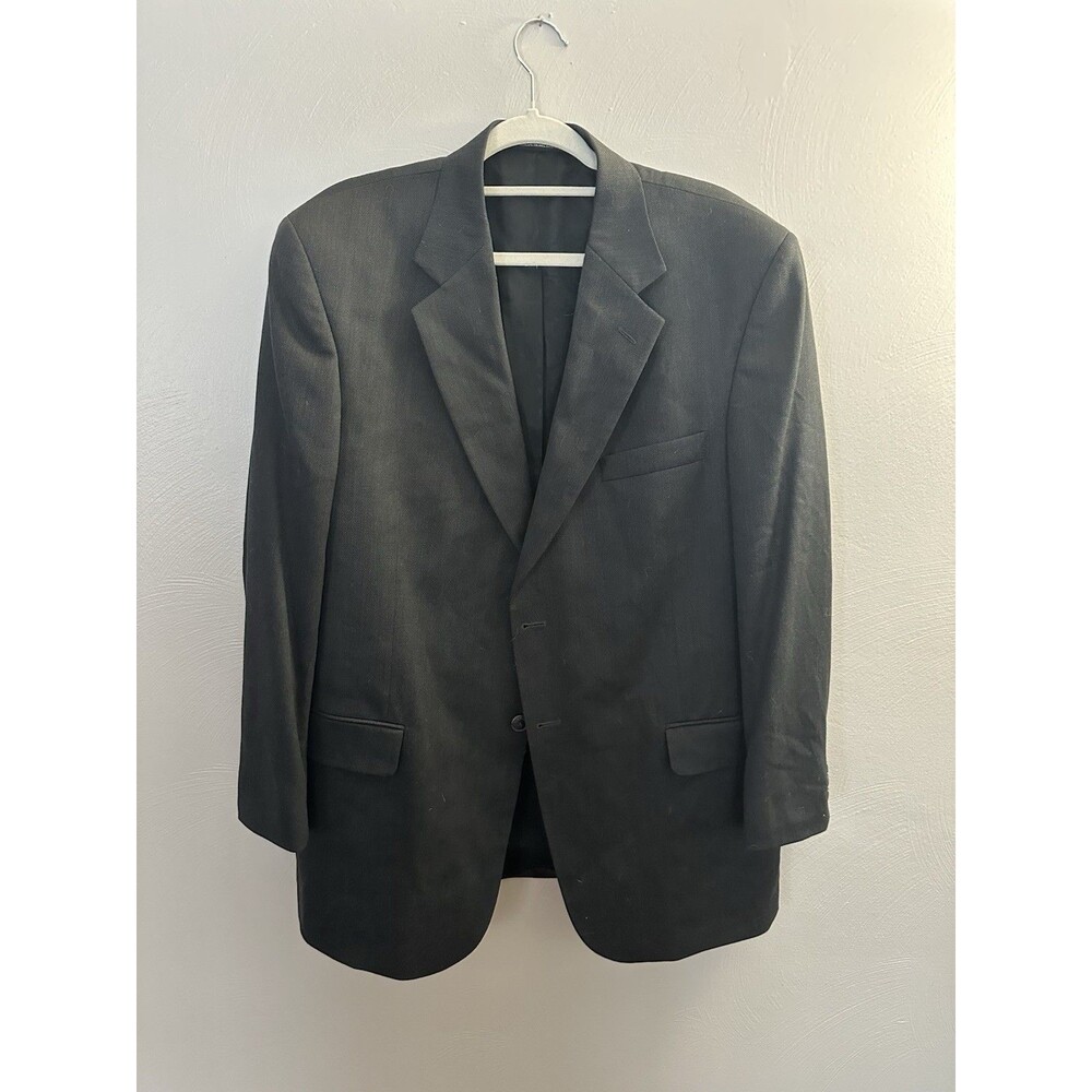 Stafford Mens Blazer 44R Gray Wool Blend‎ Traveller Plus Sport Coat Jacket
